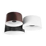 Потолочный светильник с 3-мя цилиндрическими абажурами черного белого и коричневого цвета Urban Dome варинант исполнения - 3 | Loft Concept в Воронеже