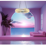 Люстра круглая с фактурными элементами в виде ракушек Inspired Sea варинант исполнения - 5 | Loft Concept в Воронеже