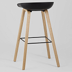 Барный стул на ножках из натурального дерева Boras Black варинант исполнения - 5 | Loft Concept в Воронеже