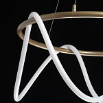 Люстра подвесная круглая золотого цвета с белыми изогнутыми световыми линиями Luke Lampco Tracer Lamp варинант исполнения - 8 | Loft Concept в Воронеже