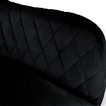 Барный стул вращающийся со спинкой и подлокотниками Douglas Rhombus Черный Велюр варинант исполнения - 3 | Loft Concept в Воронеже