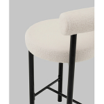 Стул полубарный Floreo букле молочный варинант исполнения - 3 | Loft Concept в Воронеже