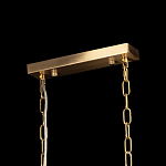 Люстра прямоугольная на цепях с прозрачными трубками и волнистым краем Nembus варинант исполнения - 12 | Loft Concept в Воронеже