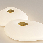 Потолочный светильник с тремя овальными матовыми плафонами TRIDalmen варинант исполнения - 2 | Loft Concept в Воронеже