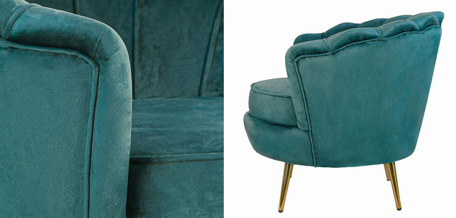 Кресло Бирюзовый велюр Trapezium Turquoise velvet Кресло Бирюзовый велюр Trapezium Turquoise velvet - Loft-Concept в Воронеже