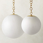 Подвесной светильник в форме шара из белого текстурного стекла Atmosphere варинант исполнения - 2 | Loft Concept в Воронеже