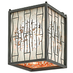 Бра с круглой зеркальной вставкой с эффектом ржавчины Stunning Radiance варинант исполнения - 3 | Loft Concept в Воронеже