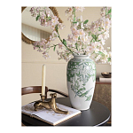 Ваза высокая с зелеными цветочными и птичьими мотивами Vase Inspired by Nature варинант исполнения - 4 | Loft Concept в Воронеже