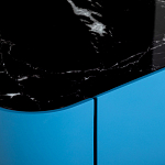 Тумба прикроватная чёрно-голубая с  ящиком Blue Cabinet варинант исполнения - 3 | Loft Concept в Воронеже