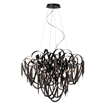 Люстра подвесная с объемной композицией из скрученных лент и металлических цепочек Atlantis Chain варинант исполнения - 4 | Loft Concept в Воронеже