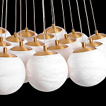 Люстра подвесная круглая с сферическими плафонами из натурального камня Glowing Spheres варинант исполнения - 3 | Loft Concept в Воронеже