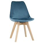 Стул с мягким велюровым сиденьем Arvika Blue варинант исполнения - 1 | Loft Concept в Воронеже