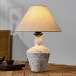 Настольная лампа с керамическим фактурным основанием и тканевым абажуром Eastern Tale варинант исполнения - 3 | Loft Concept в Воронеже