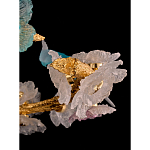 Люстра круглая на золотом каркасе с птичками и цветочным декором Miscellaneous herbs варинант исполнения - 9 | Loft Concept в Воронеже