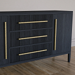 Буфет Primo с тремя ящиками и двумя фасадами Черный дуб варинант исполнения - 3 | Loft Concept в Воронеже