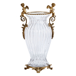 Ваза прозрачная с бронзовыми ручками в виде ангелов Eden Garden варинант исполнения - 1 | Loft Concept в Воронеже