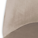 Барный стул со спинкой и металлической подставкой на 4-х деревянных ножках Бежевый Велюр Vendramin Chair варинант исполнения - 3 | Loft Concept в Воронеже