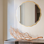 Золотое настенное зеркало Yvon Mirror варинант исполнения - 2 | Loft Concept в Воронеже