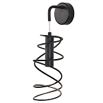 Бра светодиодное из металла со спиральным декоративным элементом черное Metal Spiral варинант исполнения - 1 | Loft Concept в Воронеже