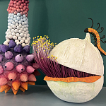 Статуэтка фантастический фрукт Exotic Tropical Fruit orange and white 67 варинант исполнения - 1 | Loft Concept в Воронеже