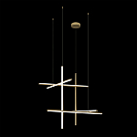 Люстра с 6-ю  пересекающимися цилиндрическими плафонами на тонких тросах Trumpet tube варинант исполнения - 5 | Loft Concept в Воронеже