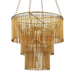 Люстра трёхъярусная золотого цвета Metal Tentacles варинант исполнения - 1 | Loft Concept в Воронеже