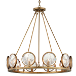 Люстра круглая с прозрачными рельефными плафонами Crystal Prism варинант исполнения - 1 | Loft Concept в Воронеже