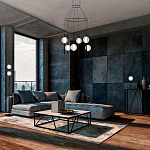 Люстра светодиодная с 6-ю сферическими стеклянными плафонами Splatter варинант исполнения - 5 | Loft Concept в Воронеже