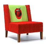 FUN Armchair "Chili Pepper" Red Дизайнерское кресло с цветным принтом варинант исполнения - 2 | Loft Concept в Воронеже