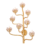 Бра золотое в виде растения Golden Flower Glade варинант исполнения - 2 | Loft Concept в Воронеже