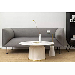 Кофейный столик с круглой столешницей на белом мраморном основании Original Foundation варинант исполнения - 2 | Loft Concept в Воронеже