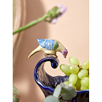 Чаша темно-синего цвета из фарфора с разноцветной птичкой Eden Garden porcelain and bronze варинант исполнения - 15 | Loft Concept в Воронеже