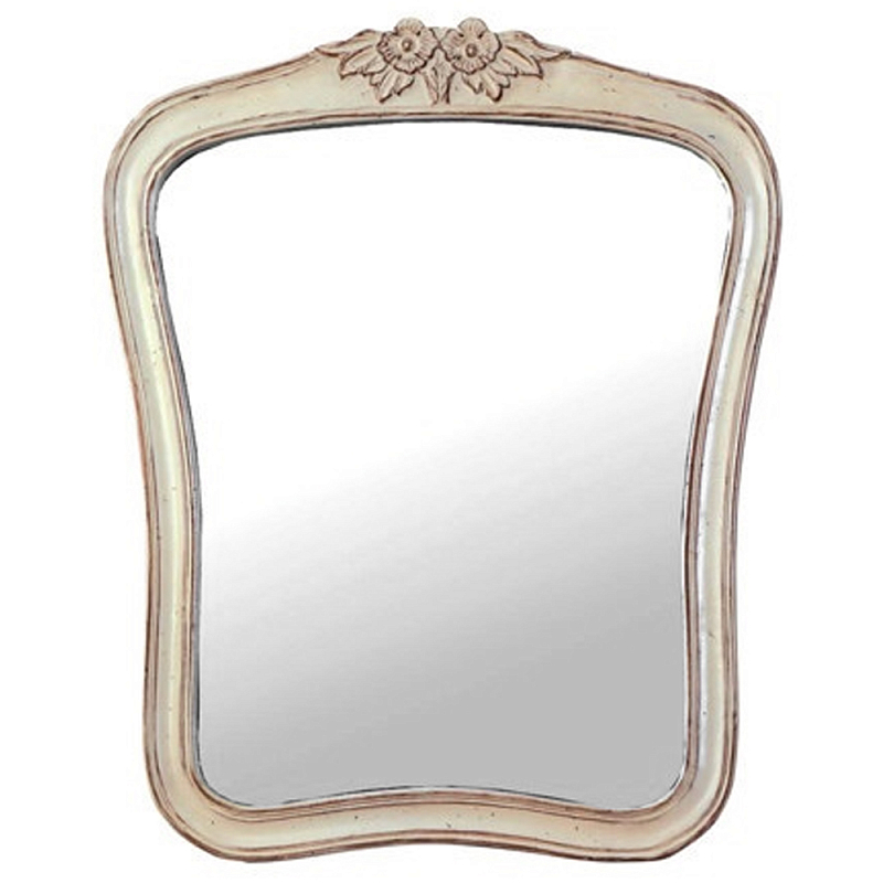 Настенное зеркало в деревянной состаренной раме Martine Wall Mirror Бежевый Коричневый в Воронеже | Loft Concept 