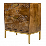 Прикроватная тумба с фактурным фасадом Termite варинант исполнения - 3 | Loft Concept в Воронеже