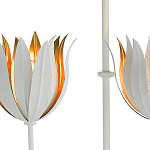 Люстра белая прямоугольная с абажурами в виде цветков тюльпана White Tulips варинант исполнения - 1 | Loft Concept в Воронеже