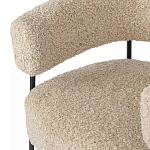 Кресло полукруглое мягкое с буклированной обивкой Armchair with Boucle Upholstery варинант исполнения - 2 | Loft Concept в Воронеже