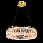 Люстра подвесная круглая из прозрачного хрусталя с золотым корпусом Selfsufficient варинант исполнения - 1 | Loft Concept в Воронеже