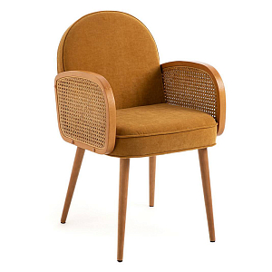 Стул Morten Wicker Mustard Chair