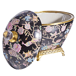 Шкатулка черного цвета с цветочной росписью Eden Garden варинант исполнения - 2 | Loft Concept в Воронеже