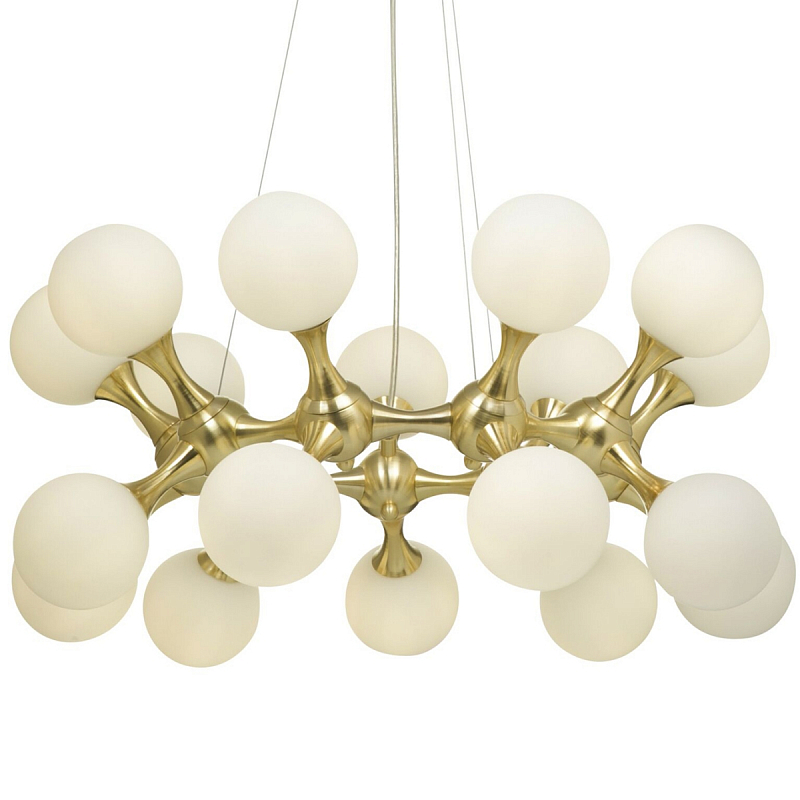 Люстра MOONDROP Chandelier Gold 18 Золотой Белый Люстра MOONDROP Chandelier Gold 18 Золотой Белый в Воронеже | Loft Concept