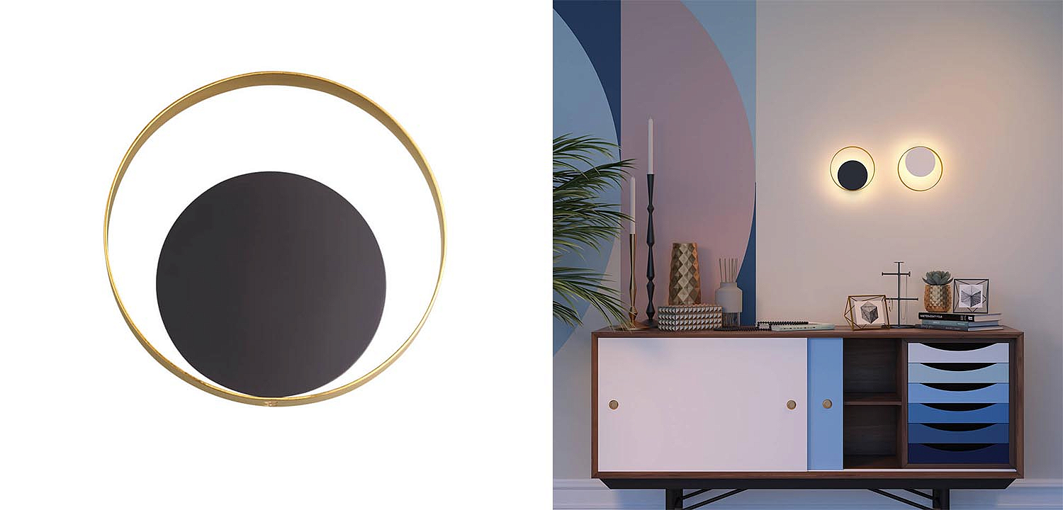 Бра Globo Ocular Sconce Circle Black Бра Globo Ocular Sconce Circle Black - Loft-Concept в Воронеже