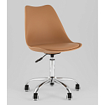 Офисный стул на металлическом основании EGGERY Brown пластик варинант исполнения - 1 | Loft Concept в Воронеже