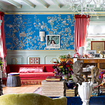 Обои ручная роспись Houghton Canton Blue варинант исполнения - 4 | Loft Concept в Воронеже