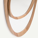 Ассиметричное зеркало в дубовой раме Infinity Symbol варинант исполнения - 3 | Loft Concept в Воронеже