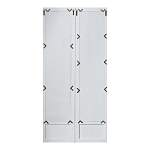 Зеркало-окно с эффектом старения в венецианском стиле Venetian White Mirror варинант исполнения - 2 | Loft Concept в Воронеже