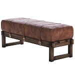 Банкетка Duncan винтажная коричневая кожа варинант исполнения - 3 | Loft Concept в Воронеже