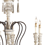 Люстра с состаренными резными элементами Graceful Profile варинант исполнения - 1 | Loft Concept в Воронеже