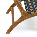 Кресло низкое из массива тика Barbados варинант исполнения - 5 | Loft Concept в Воронеже