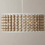 Люстра в форме цилиндра с вставками из деревянных бусин Wooden Beads варинант исполнения - 7 | Loft Concept в Воронеже