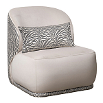 Кресло без подлокотников бежевое с принтом Macrocosm варинант исполнения - 1 | Loft Concept в Воронеже